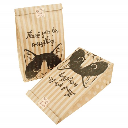 100 件可愛(ài)小貓牛皮紙袋_包裝，適用于餅干、糖果、蛋糕、巧克力、零食包裝適合烘焙派對(duì)禮品贈(zèng)送貼紙（黑色） A-100PCS-SMALL_ 亞馬遜中國(guó)_ 廚具-海外購(gòu) 美亞直郵 - 2.jpg